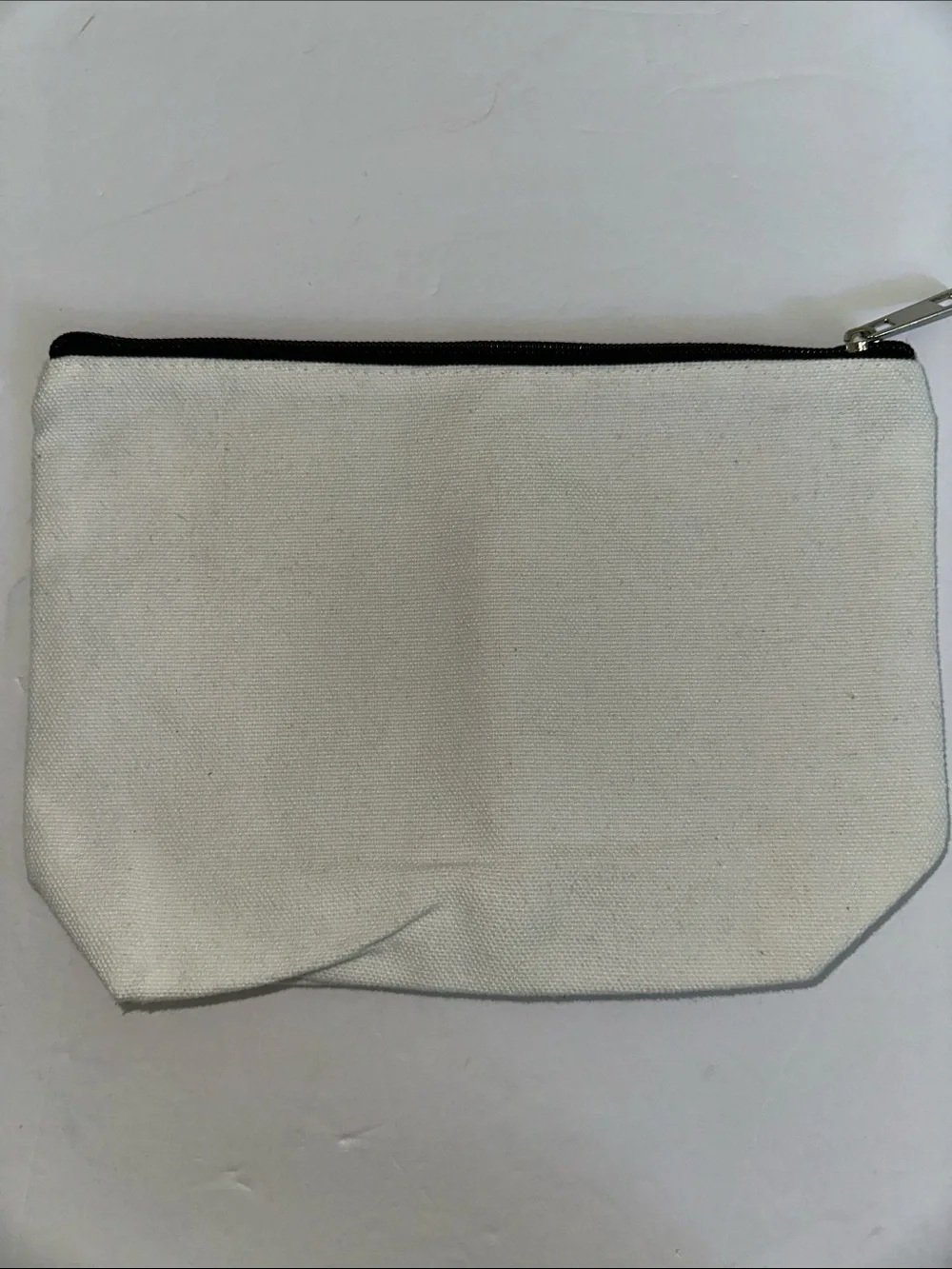 Canvas Camera Quote Life is Like a Camera Zipper Pouch - White New Without Tag